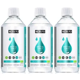 3 x Olej MCT 100% Pure C8 BIO 500 ml - Beketo