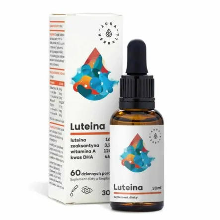 Luteina plus Zeaksantyna  plus Witamina A plus DHA 30 ml - Aura Herbals