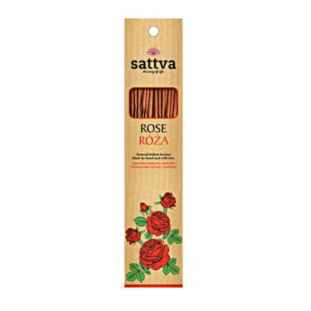 Kadzidło Indyjskie - Róża 15 Sztuk (30 g) - Sattva