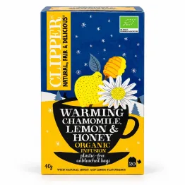 Herbatka Rumiankowa o Smaku Cytryny i Miodu BIO 40 g (20 Saszetek) - Clipper
