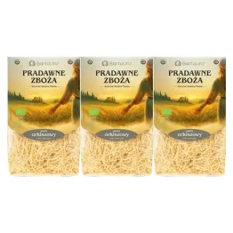 3 x Makaron Jasny Orkiszowy Nitka EKO 250 g - Bartolini Pradawne Zboża