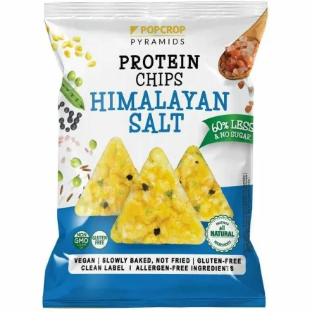 Chrupki Piramidki Proteinowe z Solą Himalajską Bezglutenowe 60 g - Popcrop