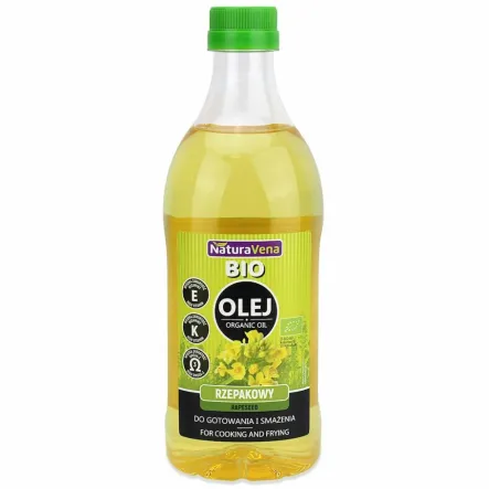 Olej Rzepakowy do Gotowania i Smażenia Bio 1L - Naturavena