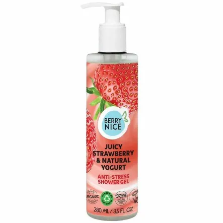 Żel Pod Prysznic Soczysta Truskawka and  Jogurt 280 ml - Berry Nice
