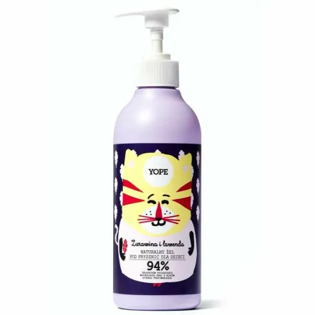 Żel pod Prysznic Dla Dzieci Żurawina i Lawenda 400 ml - Yope