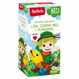 Herbatka Dla Dzieci LIPA, CZARNY BEZ, RUMIANEK BIO 30 g (20x 1,5 g) - Apotheke