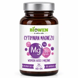 Cytrynian Magnezu+ Witamina B6 100 Kapsułek - Biowen