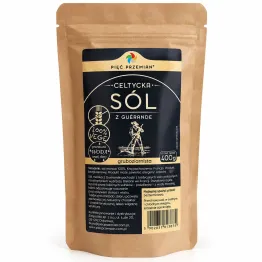 Sól Celtycka Morska Gruboziarnista z Guerande 400 g - Pięć Przemian