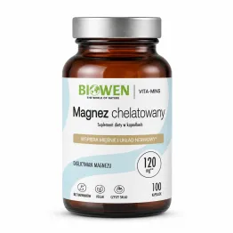 Magnez Chelatowany (Diglicynian Magnezu) 100 Kapsułek - Biowen