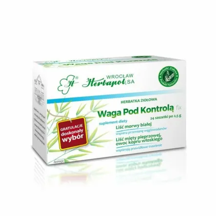Herbatka Ziołowa WAGA POD KONTROLĄ FIX 60 g (24x 2,5 g) -  Herbapol Wrocław