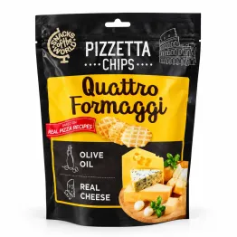 Chipsy Pizzetta Quattro Formaggi Cztery Sery 70 g - Snacks of the World