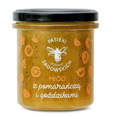 Miód z Pomarańczą i Goździkami 430 g - Pasieki Sadowskich
