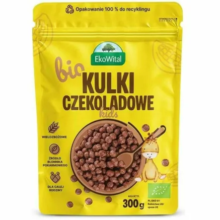 Kulki Czekoladowe Kids BIO 300 g - Eko-Wital