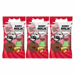 3 x Przekąska Owocowa o Smaku Jabłko - Banan - Truskawka 15 g - Bunny Ninja