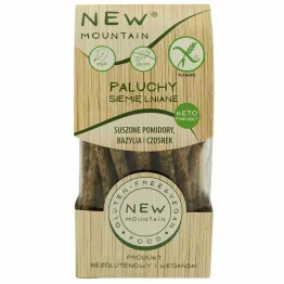 Paluchy z Siemieniem Lnianym, Pomidorami, Czosnkiem i Bazylią Bezglutenowe 200 g - New Mountain