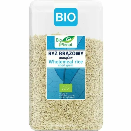 Ryż Brązowy Okrągły Bio 1 kg - Bio Planet