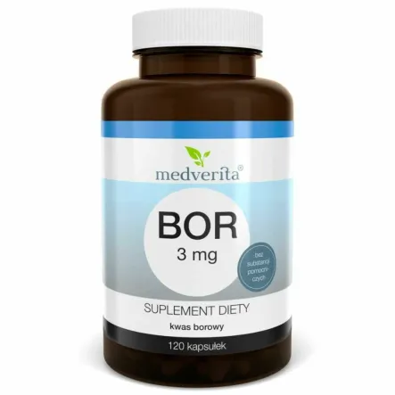 Bor 3 mg Kwas Borowy 120 Kapsułek - Medverita