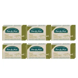 6 x Sardynki w Bio Oliwie z Oliwek 120 g (90 g)  - Pan Do Mar