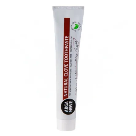 Pasta do Zębów Naturalna Ziołowa Wybielająca - Goździk, Lukrecja, Mięta 100 g - Arganove 