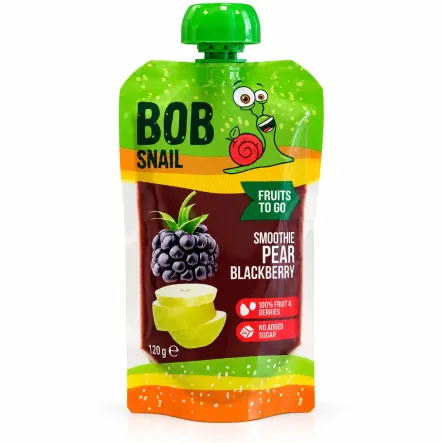 Smoothie Przecier Gruszka Jeżyna Bez Dodatku Cukru 120 g - Bob Snail