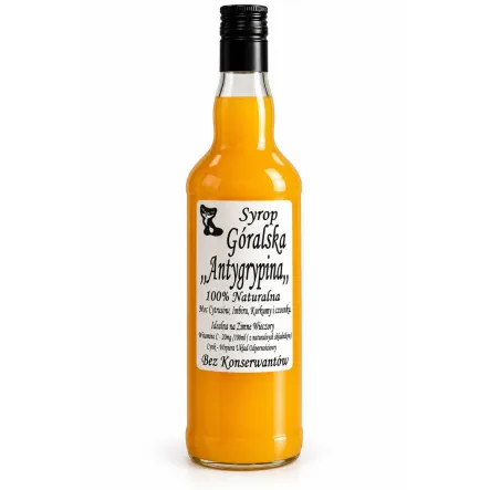 Syrop Góralska Antygrypina z Cytrusami, Imbirem, Miodem i Kurkumą 500 ml - Lisek