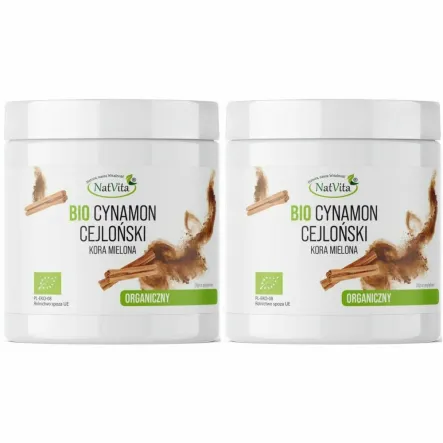 2 x Cynamon Cejloński Mielony Bio 200 g - Natvita