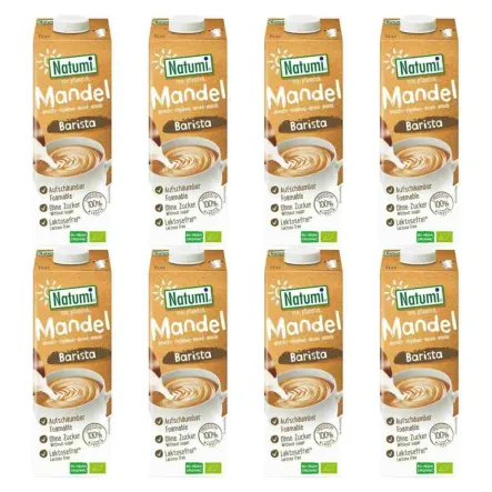 8 x Napój Migdałowy Barista Bez Dodatku Cukru Bio 1 L - Natumi