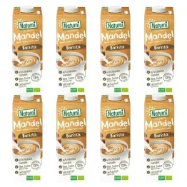 8 x Napój Migdałowy Barista Bez Dodatku Cukru Bio 1 L - Natumi