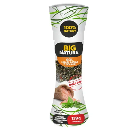 Przyprawa Sól Himalajska Ziołowa Młynek 139 g - Big Nature