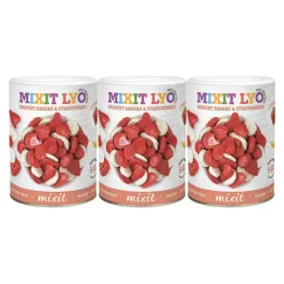 3 x Chrupiące Owoce Banan Truskawka 80 g - Mixit