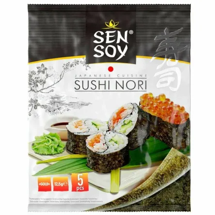 Sushi Nori z Alg Morskich 5 Arkuszy (12,5 g) - Sen Soy