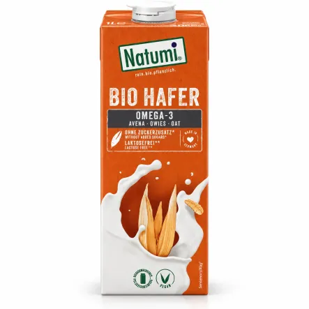 Napój Owsiany z Olejem Lnanym Omega-3 Bez Dodatku Cukrów BIO 1 l - Natumi