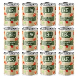 12 x Pomidory Krojone Bez Skórki BIO 400 g (240 g) - EUREKO
