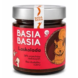 Krem z Orzechów Laskowych Bez Dodatku Cukru Laskolada 210 g - Basia Basia
