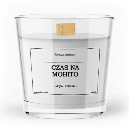 Sojowa Świeca Zapachowa CZAS NA MOHITO 200 ml - Vitafarm