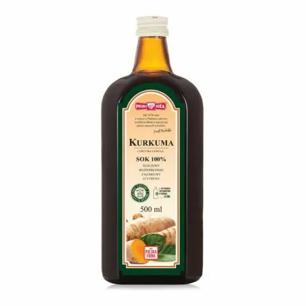 Kurkuma z Cytryną Sok Tłoczony 500 ml - Polska Róża