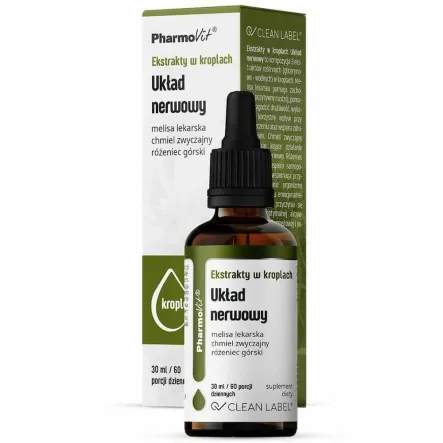 Układ Nerwowy Ekstrakty w Kroplach 30 ml - Pharmovit