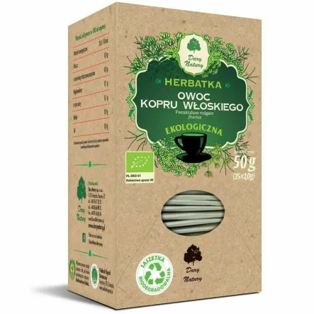 Koper Włoski Owoc Eko 50 G (25x 2 g) - Dary Natury