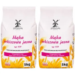 Mąka Orkiszowa Jasna Typ 650 10 kg (2 x 5 kg)  Młyn Kopytowa