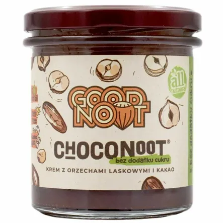 Krem z Orzechów Laskowych i Kakao Bez Dodatku Cukru 330 g ChocoNoot - Good Noot