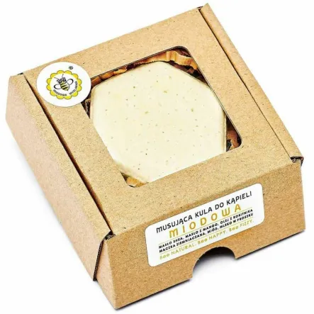 Musująca Kula do Kąpieli MIODOWA 80 g - Miodowa Mydlarnia (data: 30.01.2026)
