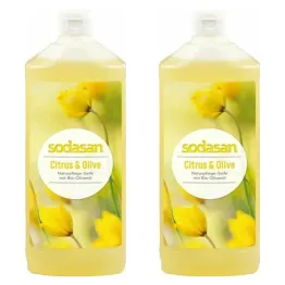 2 x Mydło w Płynie Cytrusowo - Oliwkowe Bio 1 l - Sodasan