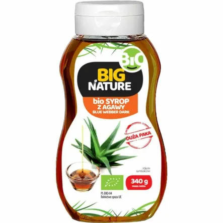 Syrop z Agawy Blue Webber Dark Bio 340 g - Big Nature