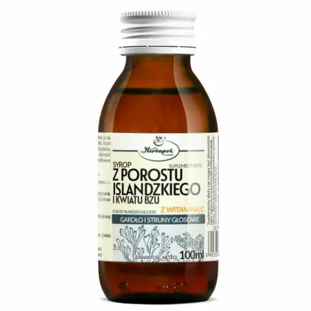 Syrop z Porostu Islandzkiego i Kwiatu Bzu z Witaminą C 100 ml - Herbapol Kraków