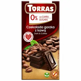 Czekolada Gorzka z Kawą Bez Dodatku Cukru 75 g - Torras