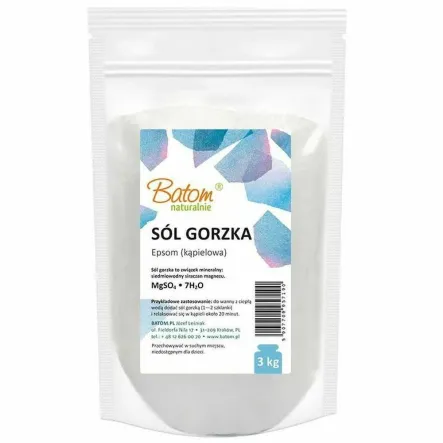Sól Epsom Gorzka (Kąpielowa) 3 kg - Batom