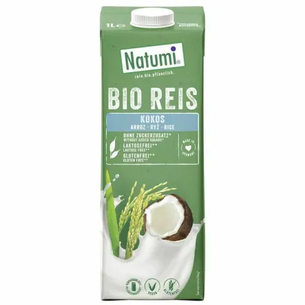 Napój Ryżowo - Kokosowy Bezglutenowy Bio 1 l UHT - Natumi