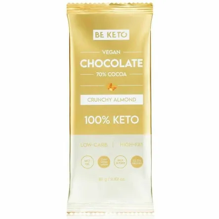Keto Czekolada z Migdałami+ MCT 80 g - Beketo