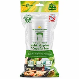 Kubki do Piwa Kompostowalne 400 ml 6 Sztuk - Froggy Green Tree