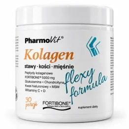 Kolagen Flexy Formula Stawy Kości Mięśnie Smak Bananowy 196 g (30 Porcji) - Pharmovit